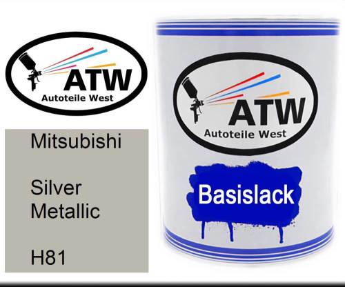 Mitsubishi, Silver Metallic, H81: 1L Lackdose, von ATW Autoteile West.